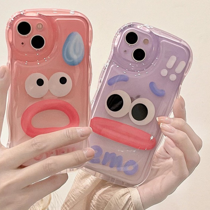 ขายเหมือนเค้กร้อน เคส iPhone 11 13 12 14 15 Pro MAX 14 15 8 7 6S Plus X XR XSMAX ใสแสดงออกตลก TPU เคสโทรศัพท์มือถือ