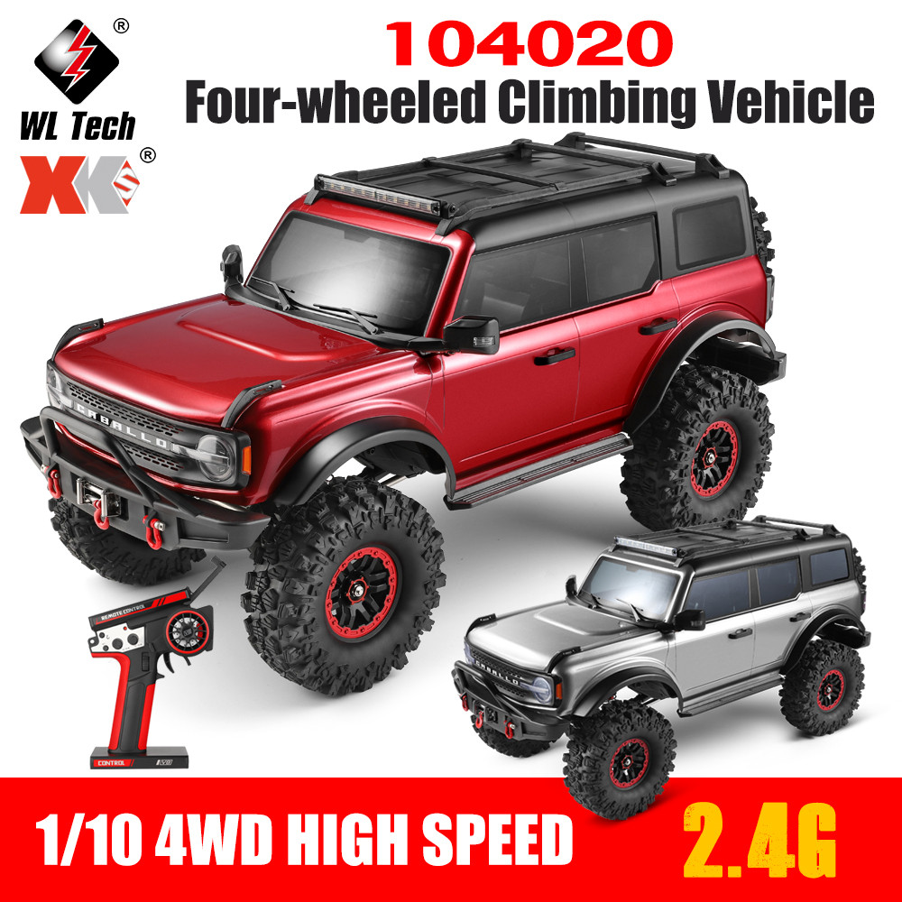 Wltoys 1:10 รถปีนเขาไฟฟ้า 104020 4wd Professional 2.4G อิสระ 3Ch ตัวรับสัญญาณ 100M 3000mAh รถออฟโรดของเล่นผู้ใหญ่