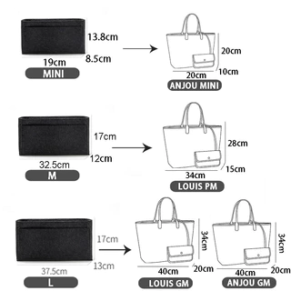 Evertoner Felt ใส่ Organizer สําหรับ Tote GM PM Mini Travel เครื่องสําอาง Liner กระเป๋า Shaper