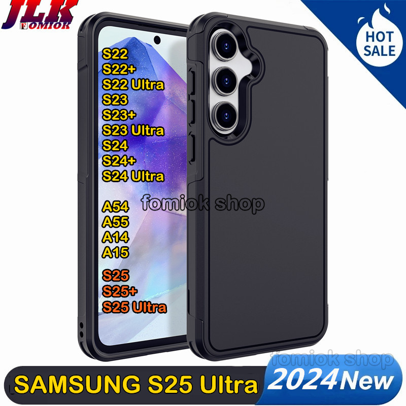 [JLK] สําหรับ Samsung Galaxy S25 A55 A54 A16 A15 A14 S24 Ultra S24FE S23 + S22 Plus ฝาครอบป้องกัน Heavy Duty น้ําหนักเบา Slim กันกระแทก Hard Case