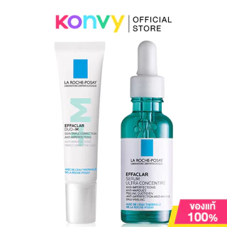 La Roche Posay Set 2 Items Effaclar Serum 30ml + Effaclar DUO+M 7.5ml เซทผลิตภัณฑ์บำรุงผิวหน้า.