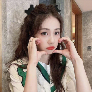 โบว์กํามะหยี่ด้านขนาดเล็กผมม้ากิ๊บหญิงฤดูร้อนเจ้าหญิงหัวคลิป ชม. หูฟัง