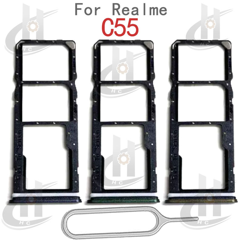 สําหรับ OPPO Realme C55 ถาดซิมการ์ดผู้ถือช่องใส่การ์ด Reader SD Slot Adapter อะไหล่