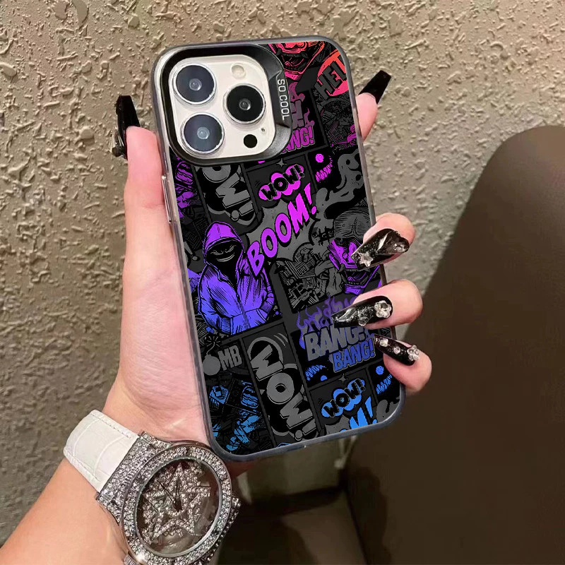 🌹GOOD🌹แฟชั่นดาร์กคอมิกส์ เคส Iphone 17 16 15 13 Pro Max 7Plus 11 12 14 Pro Max 11 Pro Max 7 8 14 15 Plus XR X XS Max