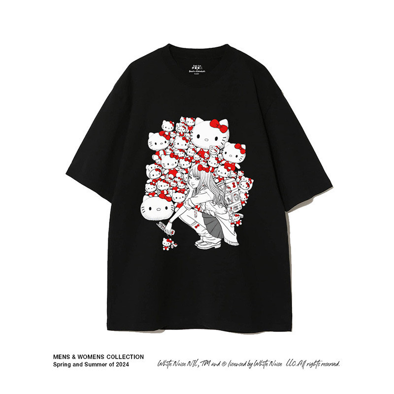 เสื้อยืด Ito Junji Joint Sanrio Hello Kitty และ Tomie Link S-5XL