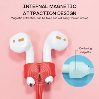 เชือกป้องกันการสูญหายสำหรับ For Apple Airpods Pro 2 3 2 1 หูฟังบลูทูธ ซิลิโคน เชือกคล้องแม่เหล็กป้องกันการสูญหาย