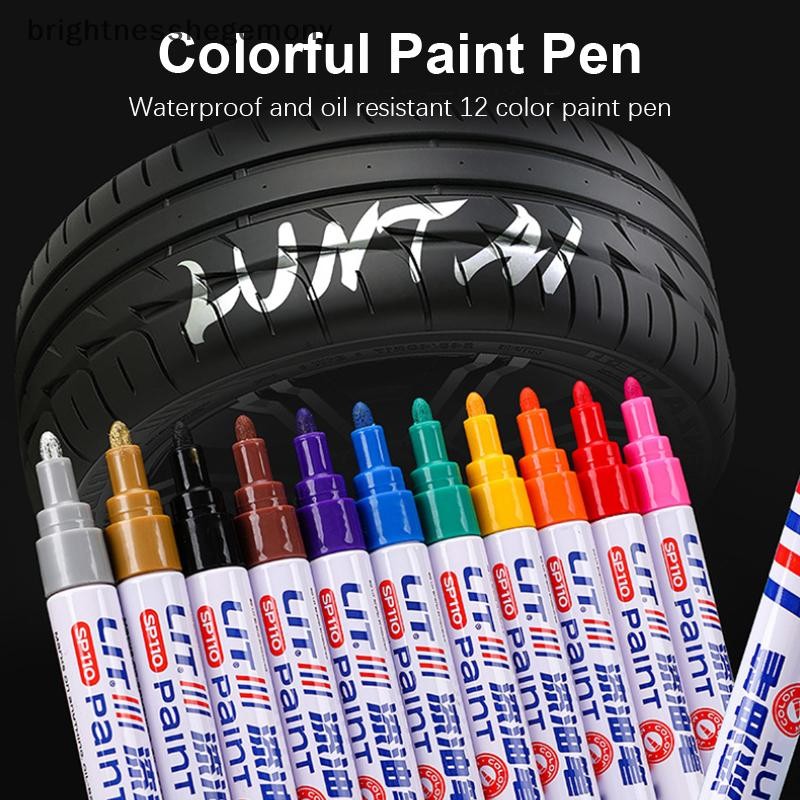 Bgth ปากกามาร์กเกอร์สีถาวรสีสันสดใสเครื่องหมายกันน้ํายางทาผ้ายางปากกามาร์กเกอร์สี Graffiti Touch Up ปากกาสี Vary