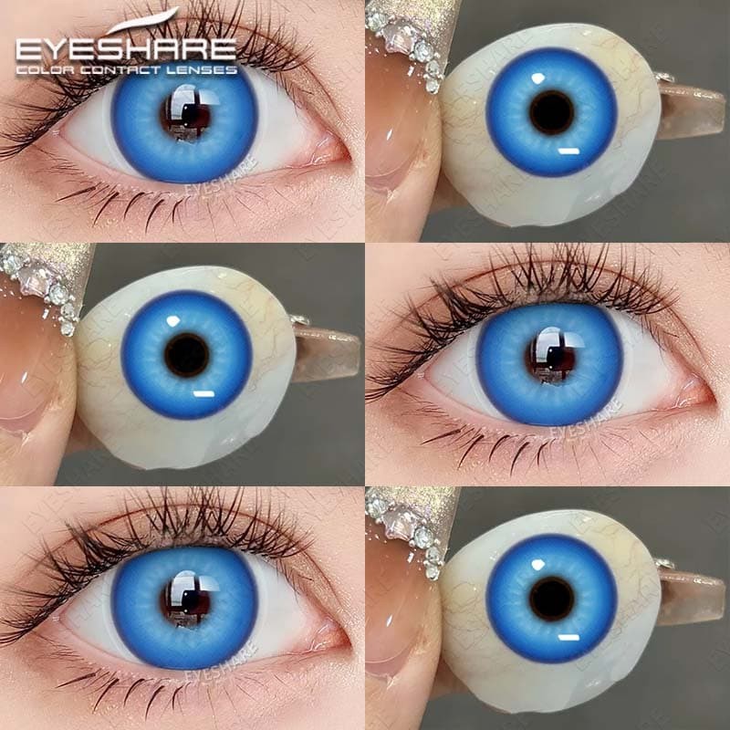 Eyeshare คอนแทคเลนส์ Nebula เลนส์นุ่มสีสันสดใส 2 ชิ้นสําหรับคอสเพลย์ Anmie บทบาทเล่นแต่งหน้า
