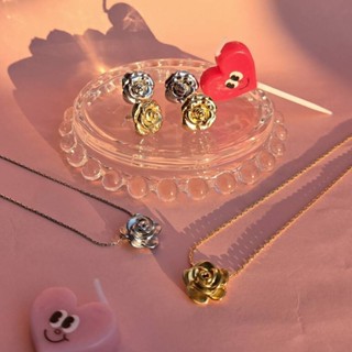 WELRY.acc พร้อมส่ง เซตสร้อยคอ ต่างหู รุ่น Rossie