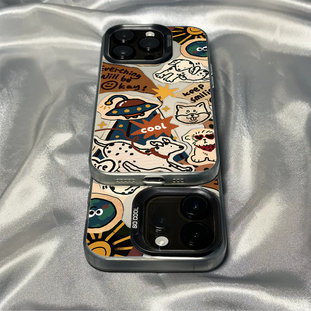 เคสไอโฟน Case เคส iPhone 17 Air 11 13 15 16 12 14 Pro XS Max XR X 7 8 Plus เคสกันกระแทกฝาหลังชุบเงินหรูหรา IMD