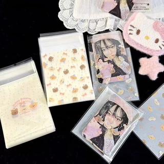50 ชิ้น/ถุงการ์ตูนน่ารักถุงปิดผนึก Toploader Photocard ถุงบรรจุภัณฑ์