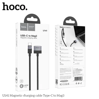 Hoco U141 สายชาร์จแม่เหล็ก สายชาร์จแมกบุค สำหรับ Type-C to Mag3 รองรับการชาร์จสูงสุด 140W