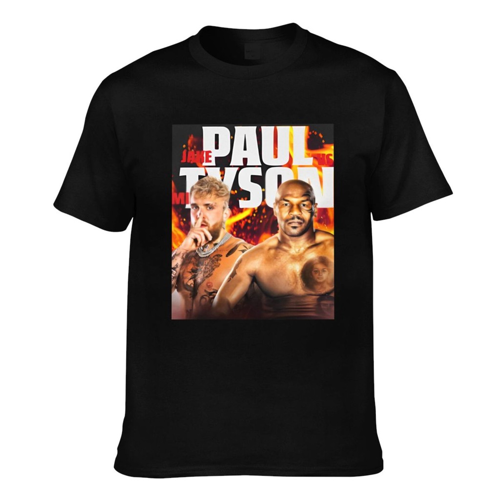 คุณภาพดี Jake Paul Vs Mike Tyson Pure Cotton Mens T-Shirt