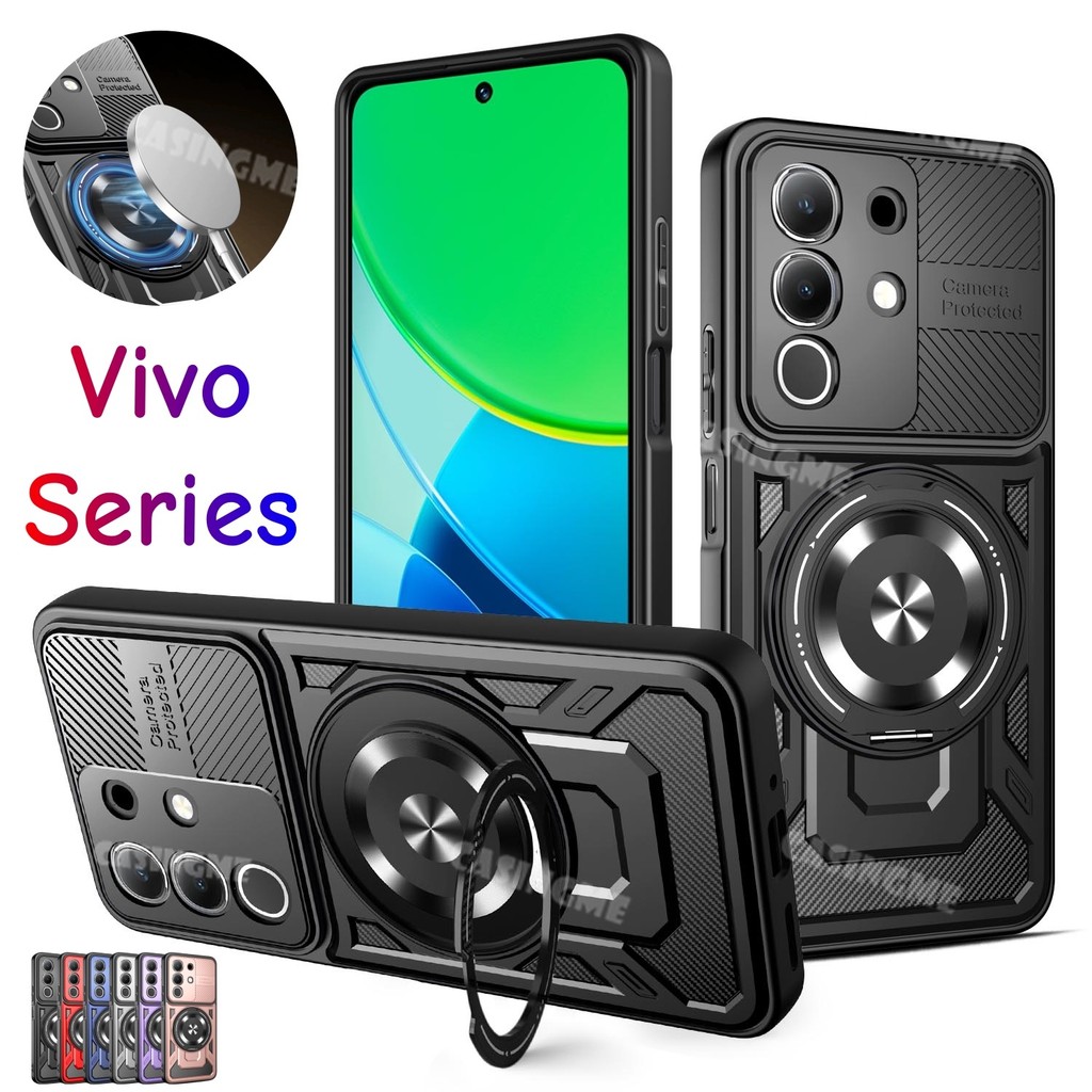 สําหรับ Vivo Y29 4G 2025 Max 360° หมุนแหวนขาตั้งเคสโทรศัพท์แม่เหล็กสําหรับVivo Y29 4G VivoY29 Y29 Y3