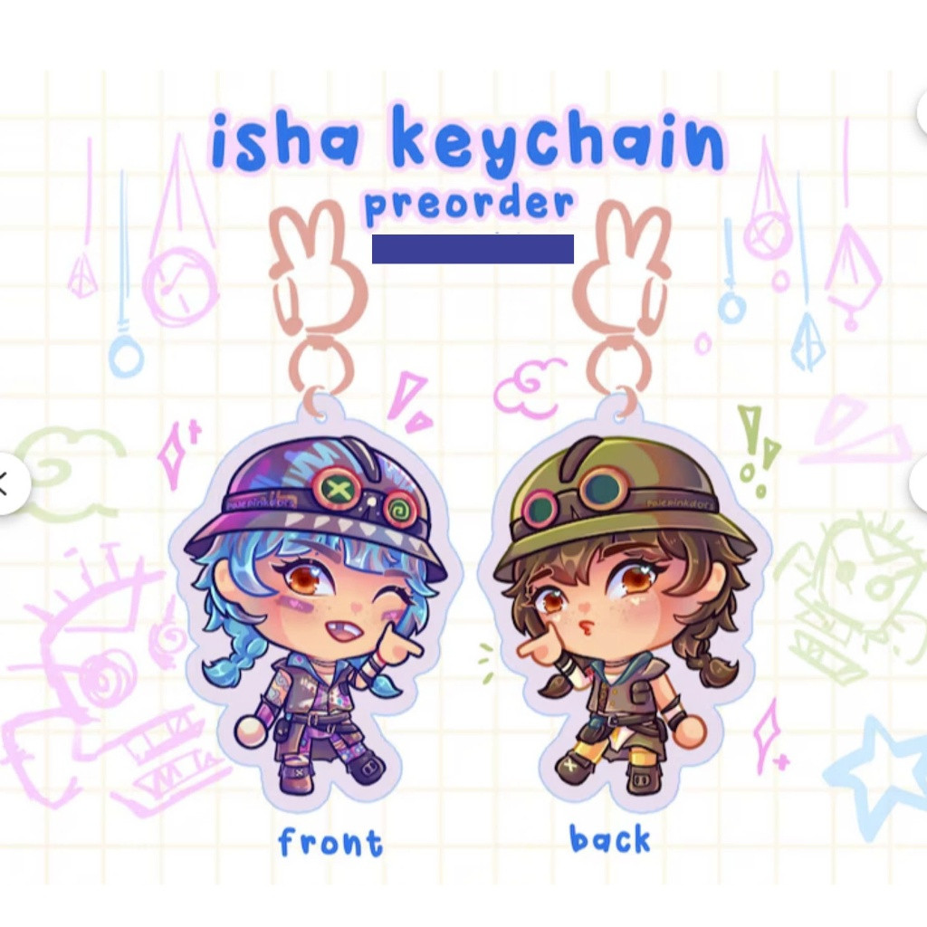 ACRYLIC ISHA KEYCHAIN // พวงกุญแจ Chibi ลึกลับสองด้าน