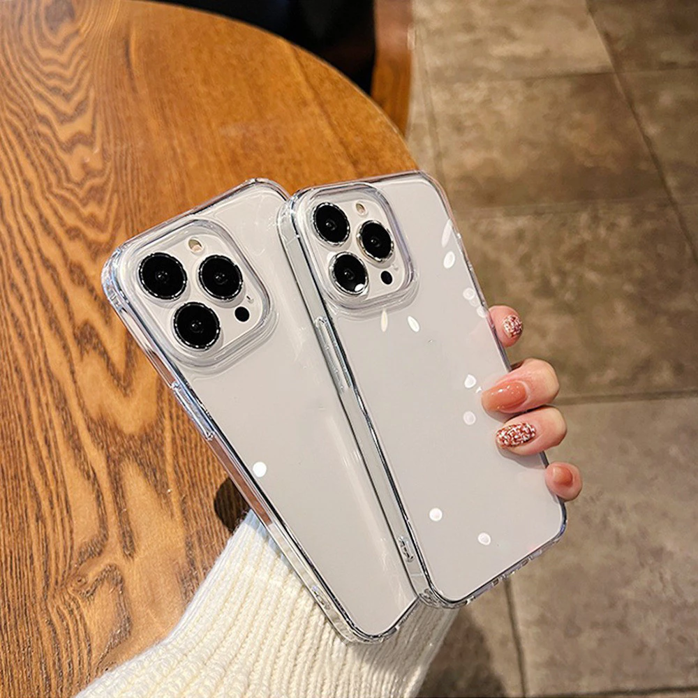เคสใส สำหรับ iPhone case ไอโฟน TPU PC เคสกันกระแทก 16 Pro Max 15 plus 14 13 12 11 XS Max XR X 8p 7p thumbnail 3