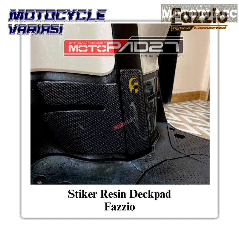 สติ๊กเกอร์ Motopad27 fazzio, สติ๊กเกอร์สเก็ตบอร์ด Yamaha Fazzio, วัสดุเรซิ่นลายนูนระดับพรีเมียม