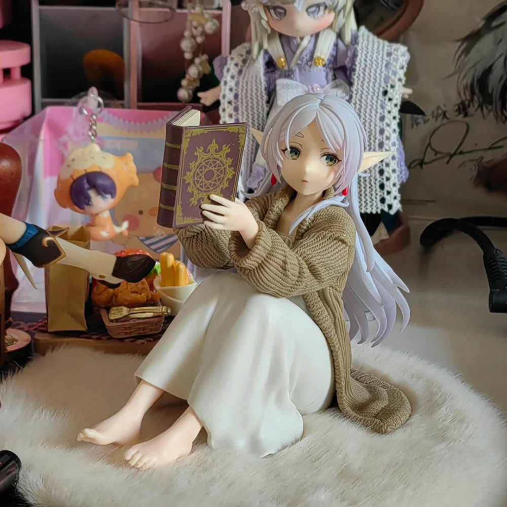 อะนิเมะ Frieren: Beyond Journeys End ตัวเลข Frieren Q-Version PVC Action Figures เด็กคอลเลกชันตุ๊กตา