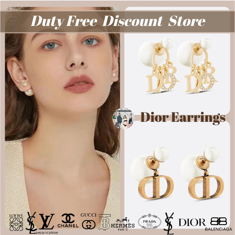 ต่างหู dior ต่างหูดิออร์ dior (แบบไข่มุก/สไตล์คลาสสิก/หลากหลายสไตล์) ต่างหู ต่างหูดิออร์ diorแท้ dio