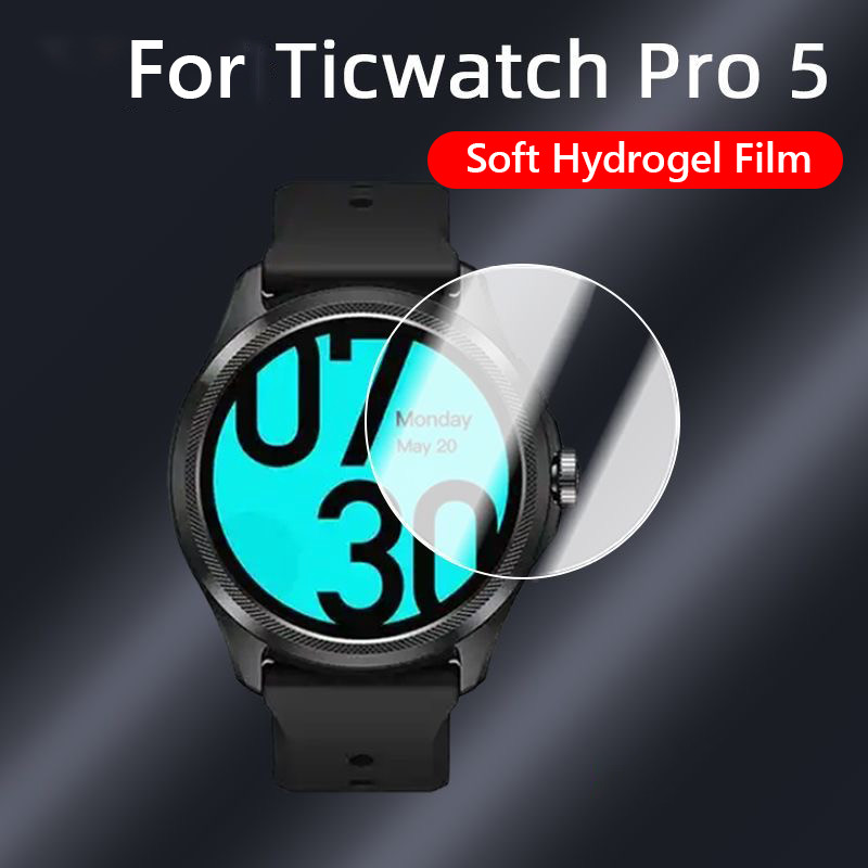 สําหรับ TicWatch Pro 5/Pro 3/3 Ultra GPS Soft Screen Film HD Hydrogel Film ฟิล์มกันรอยหน้าจอสําหรับ 