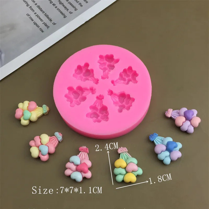 มินิรอบ/หัวใจ/ดอกไม้/ดาวรูปร่างแม่พิมพ์ซิลิโคน ทําเอง ฉ ออนดานท์ เค้กขอบเครื่องมือตกแต่งช็อคโกแลต กัมเพส เรซิ่นดินแม่พิมพ์ - รูปที่ 5