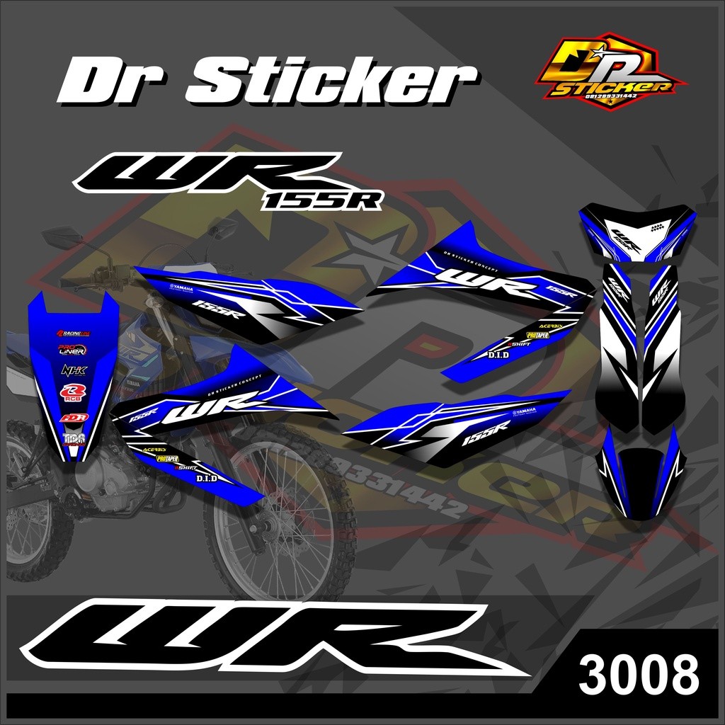 3008 สติกเกอร์ Striping Variation Yamaha Wr 155 R Semi FUll Design