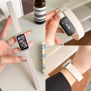 สายรัดห่วงแม่เหล็กสําหรับ Xiaomi Smart band 9 Active/Smart band 8 Active Strap อุปกรณ์เสริมสร้อยข้อมือกีฬาซิลิโคนสําหรับ Redmi band 3 2