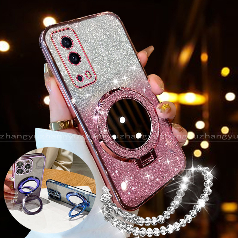 สําหรับ Vivo y72 5G Clear Case หนาฝาครอบชุบซิลิโคน Shock Proof เคสโทรศัพท์ CCCCA17