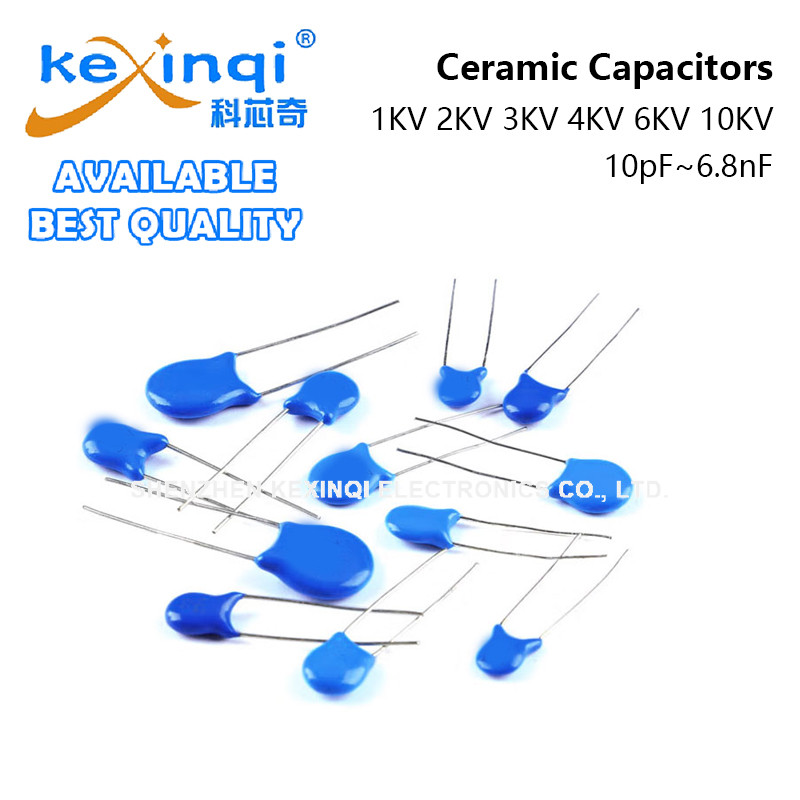 (5-20 ชิ้น) 1KV 2KV 3KV 4KV 6KV 10KV ตัวเก็บประจุเซรามิคแรงดันสูง Through-hole 10pF ~ 6.8nF 18pF 22p