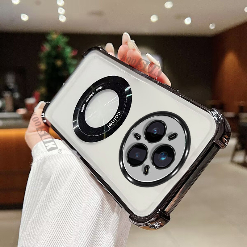 เคสกันกระแทกสําหรับRealme 14 13 11 Pro 12 Pro + 14X 14T 12X 11X 5Gกระจายความร้อนแม่เหล็กดึงดูดเคสโทรศัพท์ฝาครอบใส - รูปที่ 3