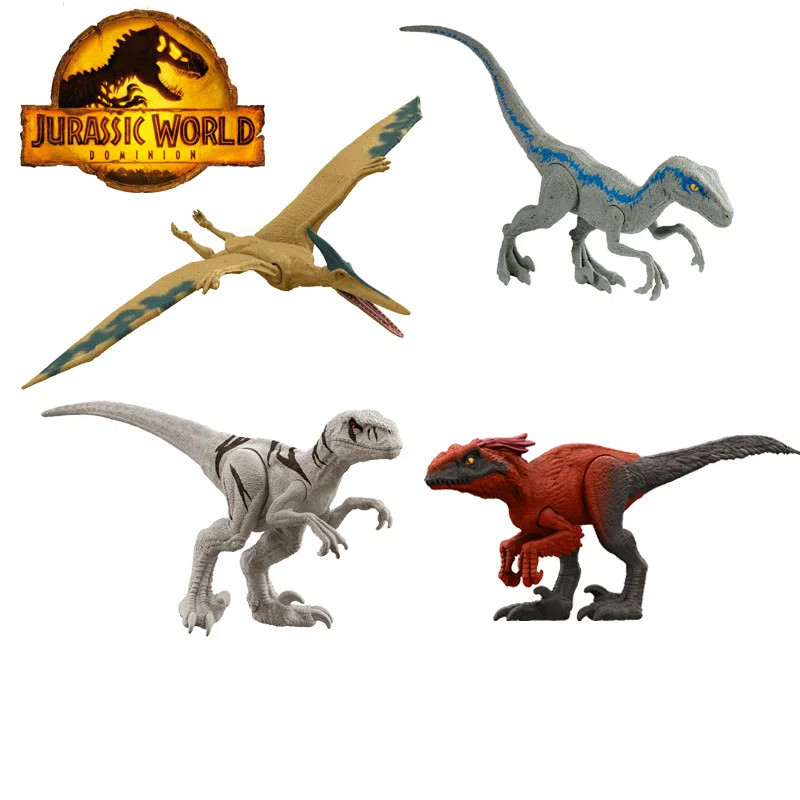 Mattel Jurassic World 3 Dominates the Movie คอลเลกชันขนาดใหญ่ของไดโนเสาร์, Pyroraptor, Atrociraptor, Northropi GWT54, โมเดลคอลเลกชันไดโนเสาร์
