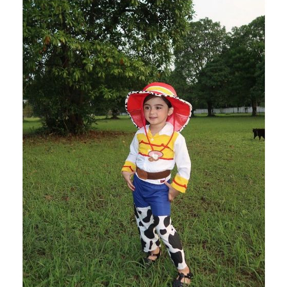 ! Toy Story Kids Costume Free Hat / Woody ชุดคาวบอยสําหรับเด็กผู้ชาย / Jessie Cowboy Clothes for Bab