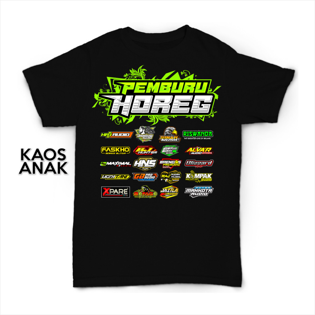 KATUN KK FASHION8877 เสื้อยืดเสียง SYSTEM HUNTER HOREG DISTRO COTTON SOUND RACING BLITAR