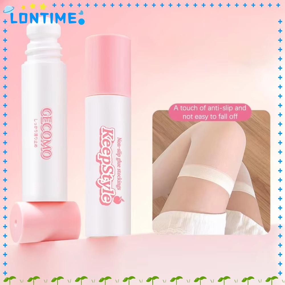 LONTIME Bra ลื่นคงที่, ม้วนบน 10g กาวกันลื่น, แบบพกพา Anti-exposure Body Skin กาวม้วนบนผิวกาวสําหรับเสื้อผ้าชุด