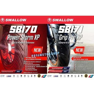 TAYAR TERBARU 2025 SWALLOW SB170 SB171 TYRE TUBELESS POWER STORM GRIP PRO XP PRO SERIES Y15 Y16 LC135 RS150 RSX SKUTER
