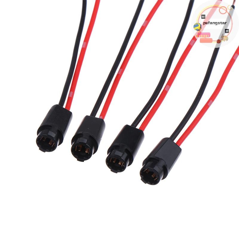 Pufangstar 5 ชิ้น T5 หลอดไฟ LED ผู้ถือซ็อกเก็ตสําหรับ 1.2 วัตต์ W3W ความกว้างเครื่องมือซ็อกเก็ต LED T5 หลอดไฟปลั๊กสายต่อสาย Harness TH