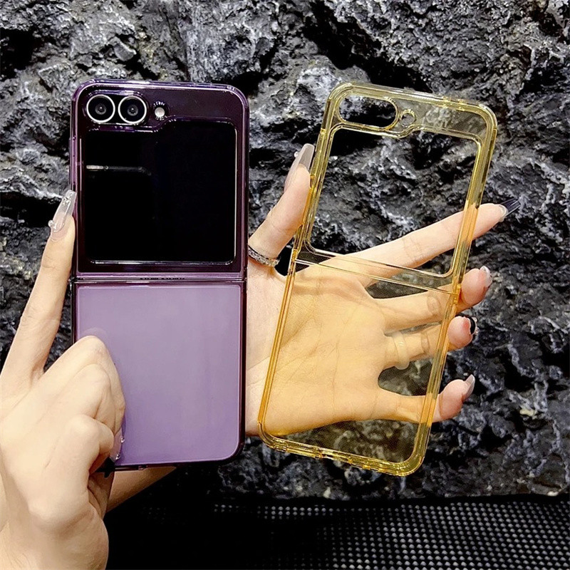 Slim Metal Connector Casing Samsung Z Flip 7 Z Flip 6 Z Flip 5 Z Flip 4 Cute Candy Color Ultra Thin 