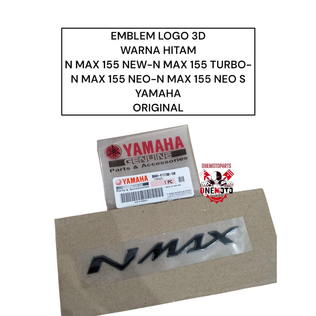 สีดํา 3D โลโก้ EMBLEM N MAX 155 ใหม่ TURBO NEO S YAMAHA B6H-F173B-50 ต้นฉบับ