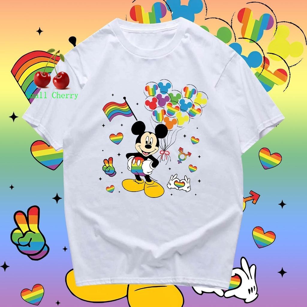 🏳‍🌈 Pride Month🏳‍🌈 จัดส่งทันทีLGBT Pride Month Rainbow LGBTQ ผ้าCotton 100% ใส่ได้ S-5XLใส่ทั้งชายแล