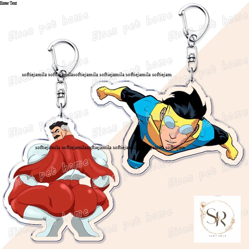 พวงกุญแจซูเปอร์ฮีโร่เคลื่อนไหวสําหรับผู้ใหญ่ยอดนิยมสําหรับอุปกรณ์เสริมกระเป๋า Omni Man พวงกุญแจ Je