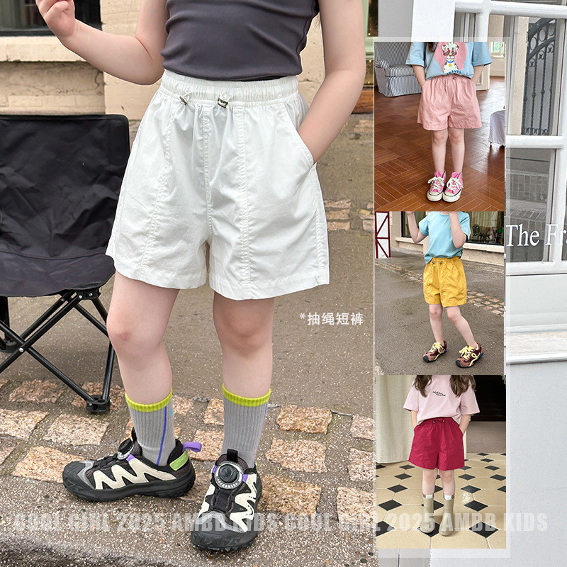 ใหม่ Tong เวอร์ชั่นเกาหลีกางเกงขาสั้น Drawstring ชายและหญิงร้อยชุดกีฬาลำลองประกบกางเกงสามส่วน