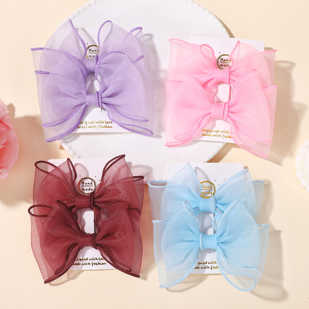 2 ชิ้น/เซ็ตน่ารัก Hairpins เจ้าหญิงตาข่ายแฟชั่นผีเสื้อน่ารักสาวเด็ก Headwear Hairgrip กิ๊บติดผมอุปกรณ์เสริมผม