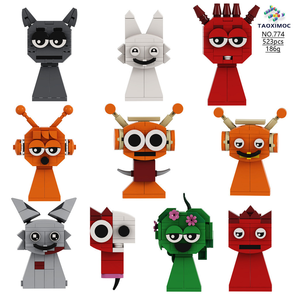 ตัวต่อเลโก้ Sprunki IncrediBox Sprunki บล็อกตัวต่อ สําหรับของเล่นเด็ก 3D รูปแบบตูนน่ารัก Building Blocks