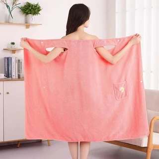 ผ้าเช็ดตัว 2 in 1 100*130cm เสื้อคลุมอาบน้ำ เป็นได้ทั้ง ผ้าเช็ดตัวและเสื้อคลุม วัสดุ: กำมะหยี่ปะการัง ไม่เป็นขุย รุ่น：Z8