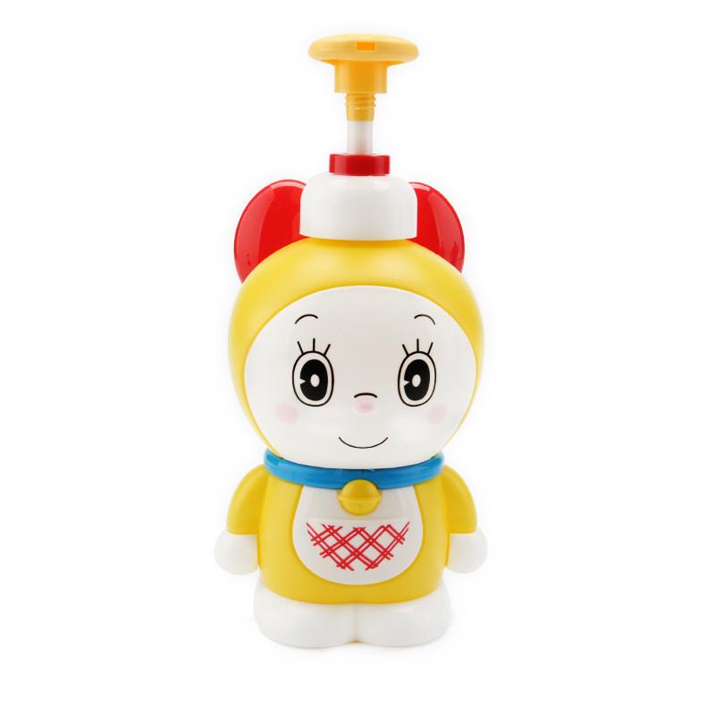 380ml การ์ตูนน่ารักสามมิติโดราเอมอนความงามล้างและดูแลขวดกดแชมพูเจลอาบน้ำโลชั่น
