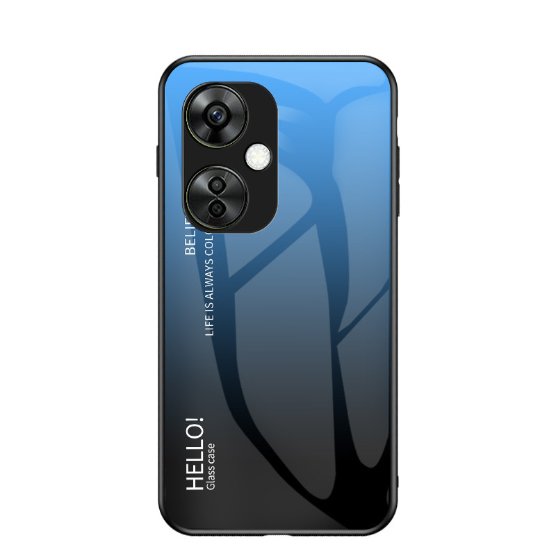 สําหรับ OnePlus Nord CE3 lite 5G, N30, เคสโทรศัพท์แก้วสีไล่ระดับสี, ฝาครอบป้องกันกระจกป้องกันการระเบิดคุณภาพสูง
