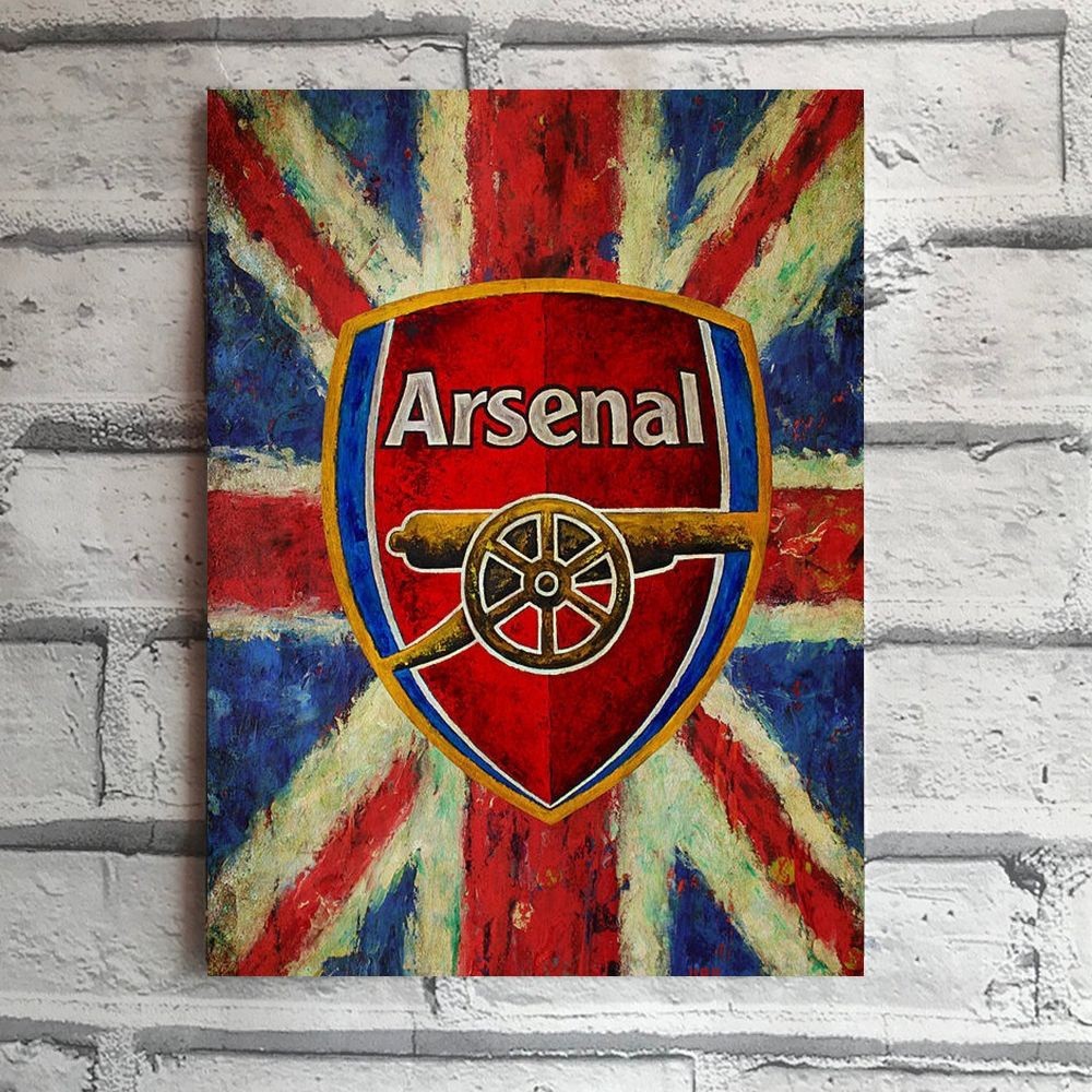 Arsenal FC ธงโลหะป้ายดีบุกตกแต่งผับประตูบ้าน Vintage Wall Art โปสเตอร์โล่ห้องครัว