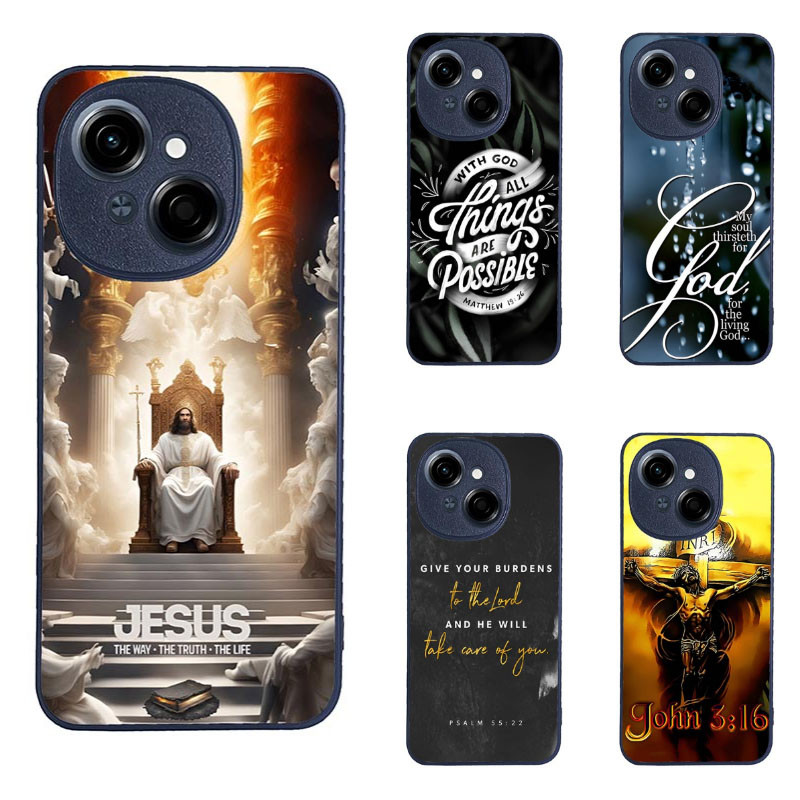 เคสโทรศัพท์สําหรับ Tecno Spark Go 1 Jesus Christ Bible Verse 2 กันกระแทก