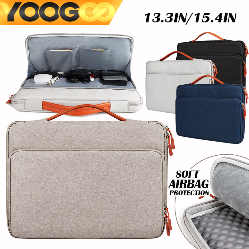 YOOGOO กระเป๋าแล็ปท็อป กระเป๋า Macbook Laptop Bag ซองโน๊ตบุ๊ค กันกระแทก กันน้ำ กันรอยขีดข่วน 13.3/15.4นิ้ว ด้านในบุนุ่มก