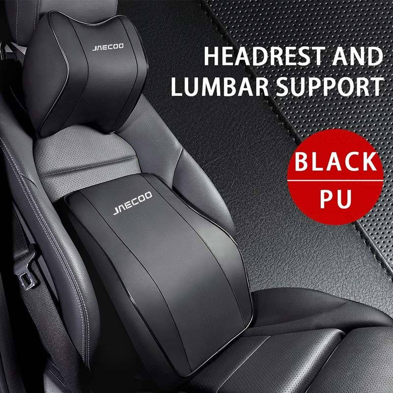 Jaecoo รถคอ Headrest หมอน Rest หัว Nappa เบาะหนังรถ Breathable Lumbar Support หมอนสําหรับ Chery Jaec